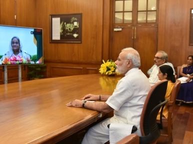 Modi,Hasina jointly inaugurate Petrapole checkpost through video conference